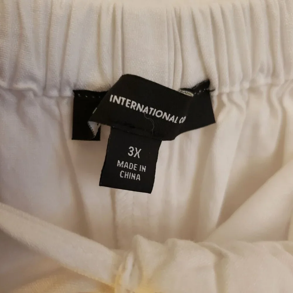 INC White Halter Neck Linen Blend A-Line Maxi Dress Pockets 3X NWT MSRP $129 - Picture 9 of 11